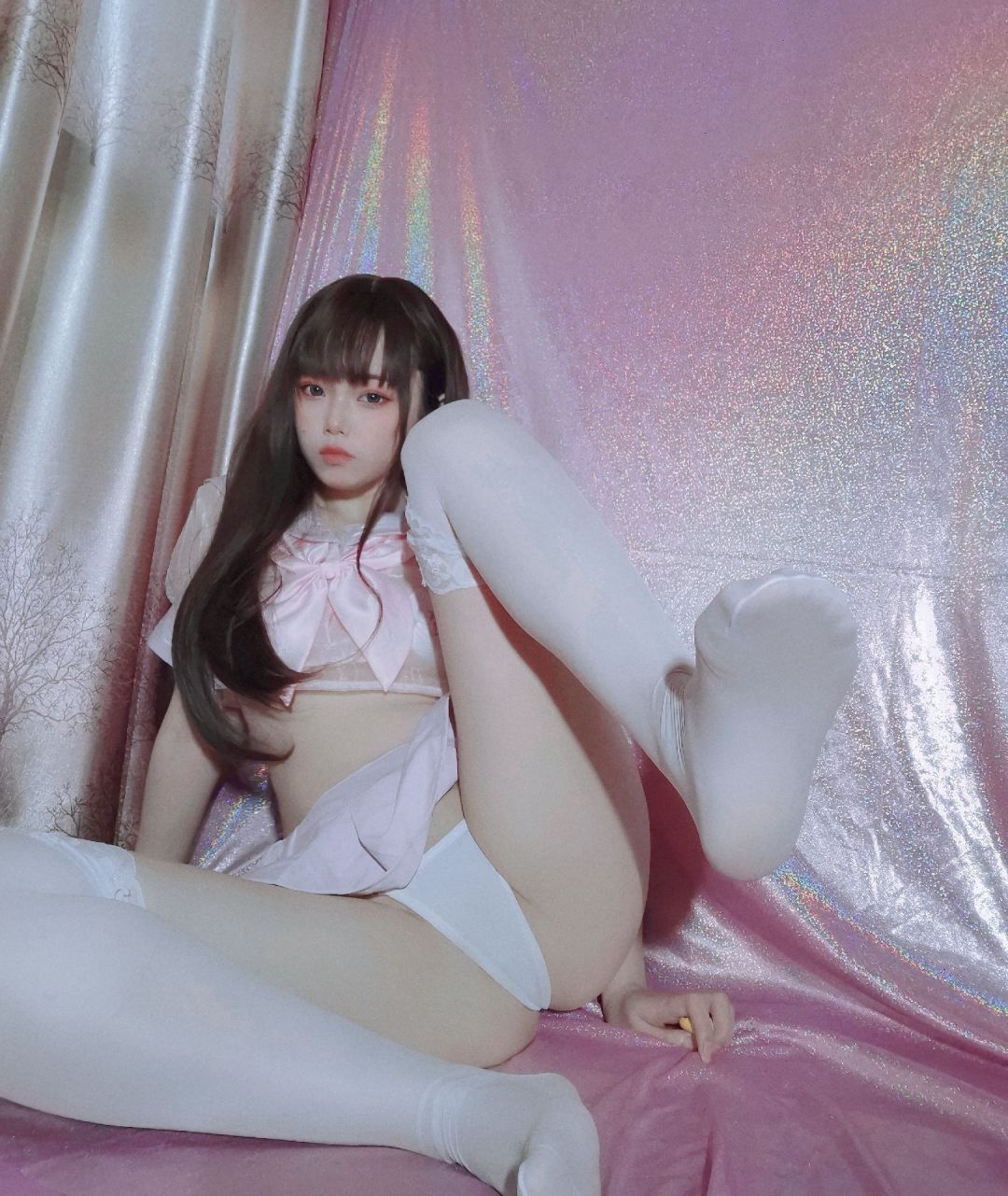 七月喵子–粉嫩水手服插图5